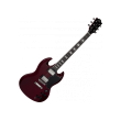 Guitare EKO Starter DV10 Type SG Transparent Red