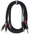 Câble ENOVA 2 x RCA / 2 x jack 6,35 1m noir