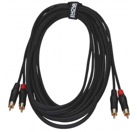 Câble ENOVA 2 x RCA / 2 x RCA 3m noir