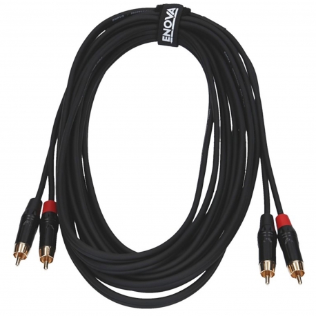 Câble ENOVA 2 x RCA / 2 x RCA 3m noir