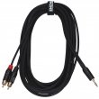 Câble ENOVA Jack 3,5 / 2 x RCA 6m noir