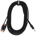 Câble ENOVA Jack 3,5 / 2 x RCA 1m noir