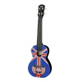 Ukulélé Concert KORALA Union Jack Skull en polycarbonate