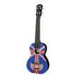 Ukulélé Concert KORALA Union Jack Skull en polycarbonate