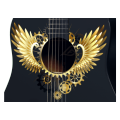 Guitare LAG W-GOLD-D Graphic Collection WINGS